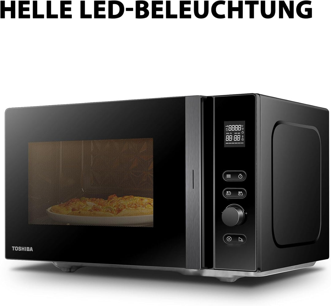 Toshiba MV-AM20T(BK) Mikrowelle/Solo-Mikrowelle/ 20 L/ 800 W/ 5 Leistungsstufen/ 12 Automatikprogram