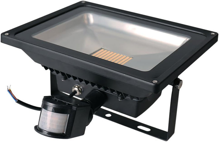 80W SMD Fluter mit Bewegungsmelder LED Strahler Warmweiss warmweiss Licht IP65 Wasserdicht LED Lampe