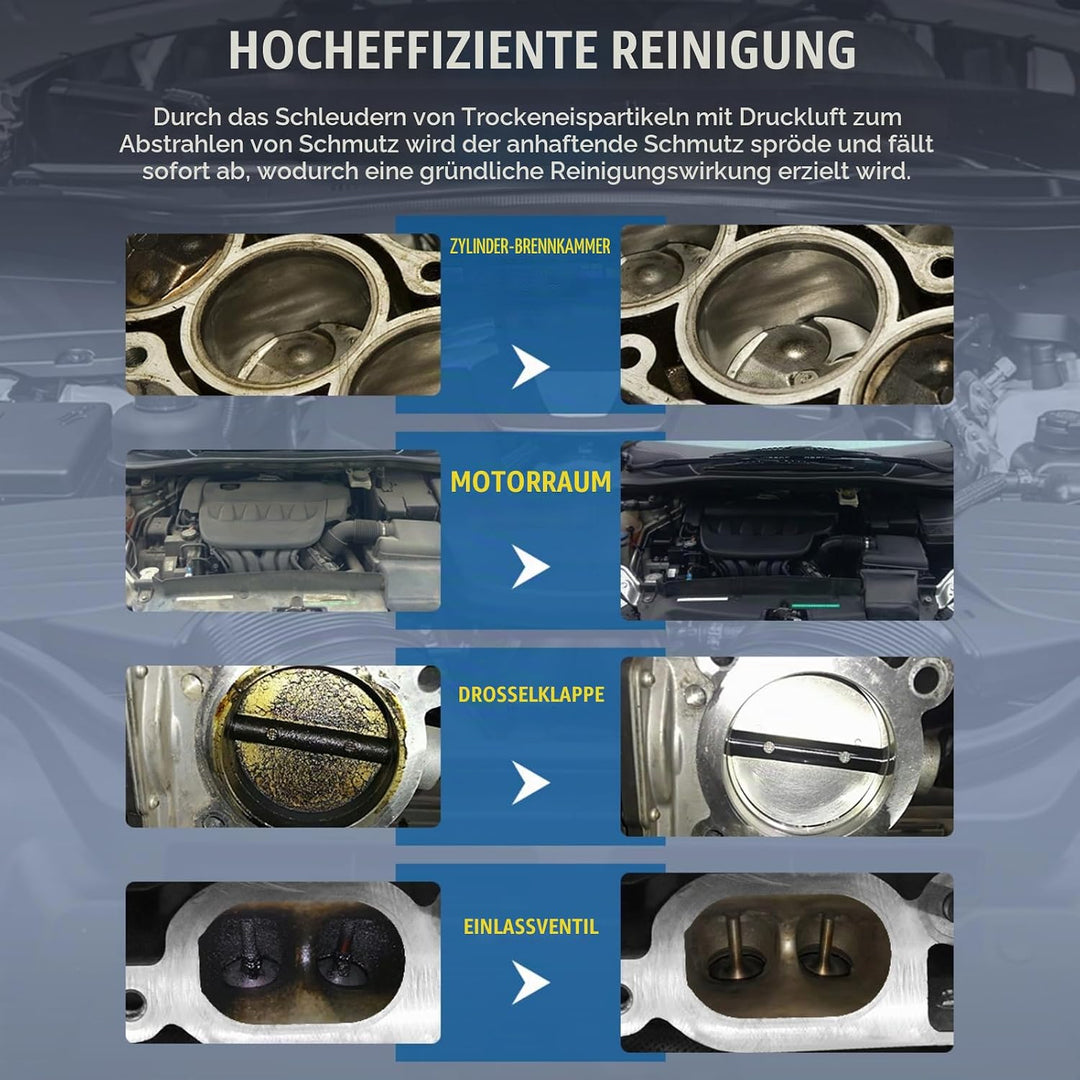 Trockeneisstrahler,HTS709 Pellet-Trockeneis-Reinigungsmaschine,Doppeldruckanzeige,3mm Granulat-Trock