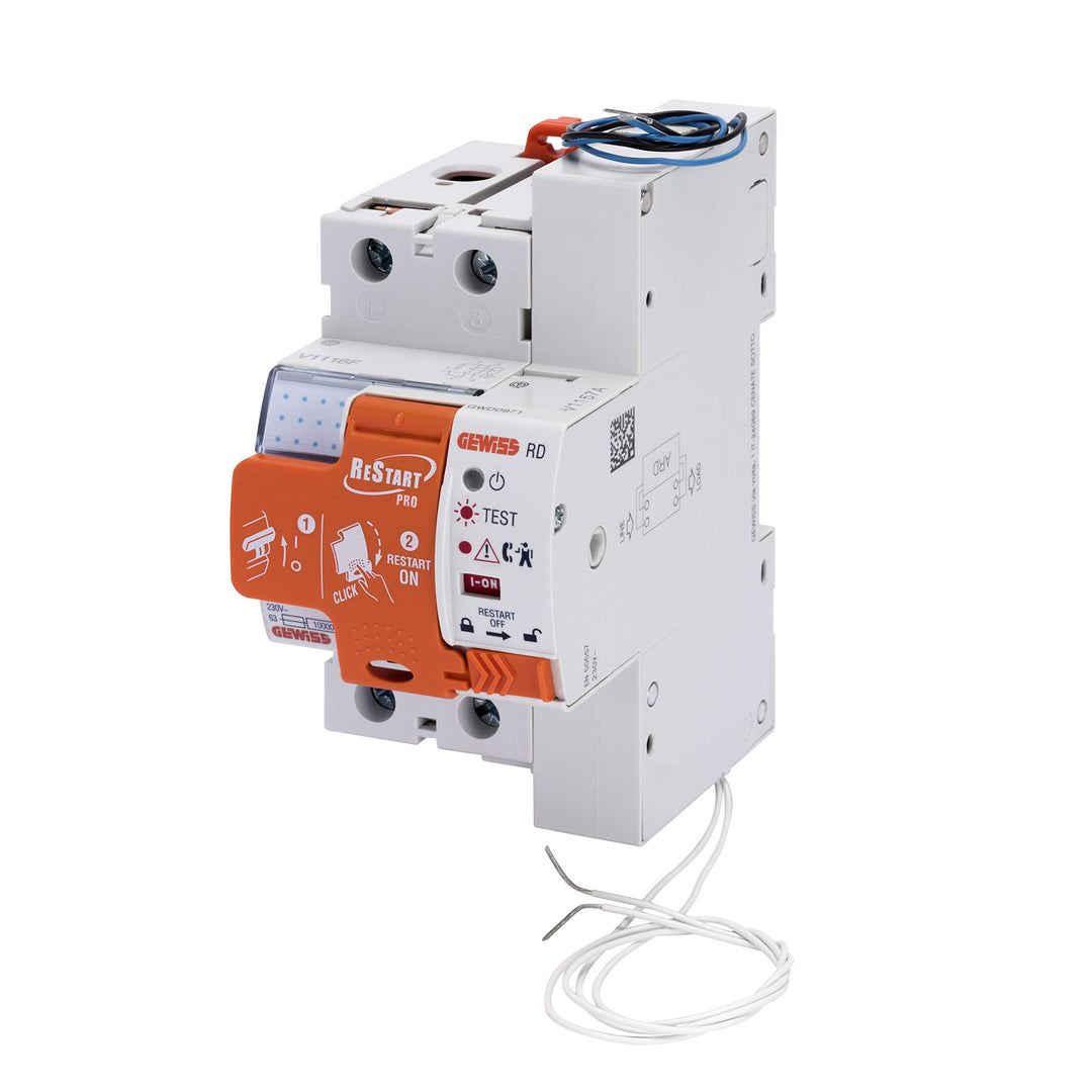 Gewiss GWD4817P Restart Rd Pro, 2-polig, gekoppelt mit Differentialgetriebe, 25 A Idn=0,03 bis 230 V