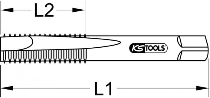 KS Tools 331.0220 HSS Handgewindebohrer-Satz M, M22x2,5, 3-tlg. M22 x 2.5, M22 x 2.5