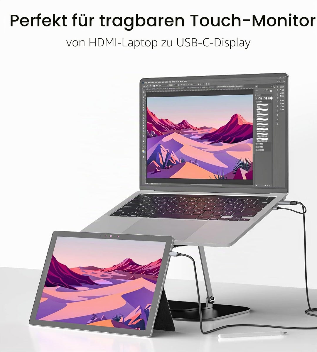 fairikabe DisplayPort auf USB C 4K60Hz, unidirektionale DisplayPort-Quelle auf USBC-Ausgang (Stecker