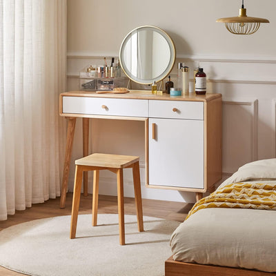IBUYKE Stapelhocker-Massivholz Hocker Hausbank Holzhocker Mode Kreative Hocker Moderne Esstisch Hock