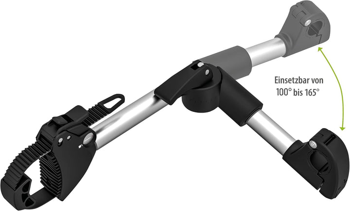 EUFAB 11248 Verstellbarer Strap-Rahmenhalter 40cm, Schwarz/Silber