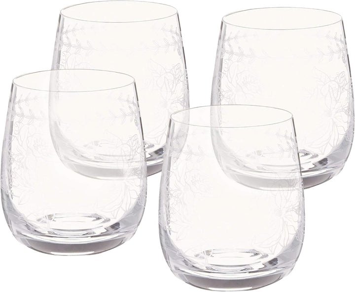 Portmeirion Botanic Garden Trinkgläser, 340 ml, 340 ml, transparent, 4 Stück
