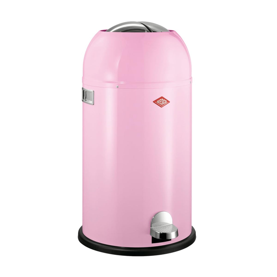 WESCO Kickmaster Abfallsammler in der Farbe pink, pulverbeschichtetes Stahlblech, eingebauter Dämpfe