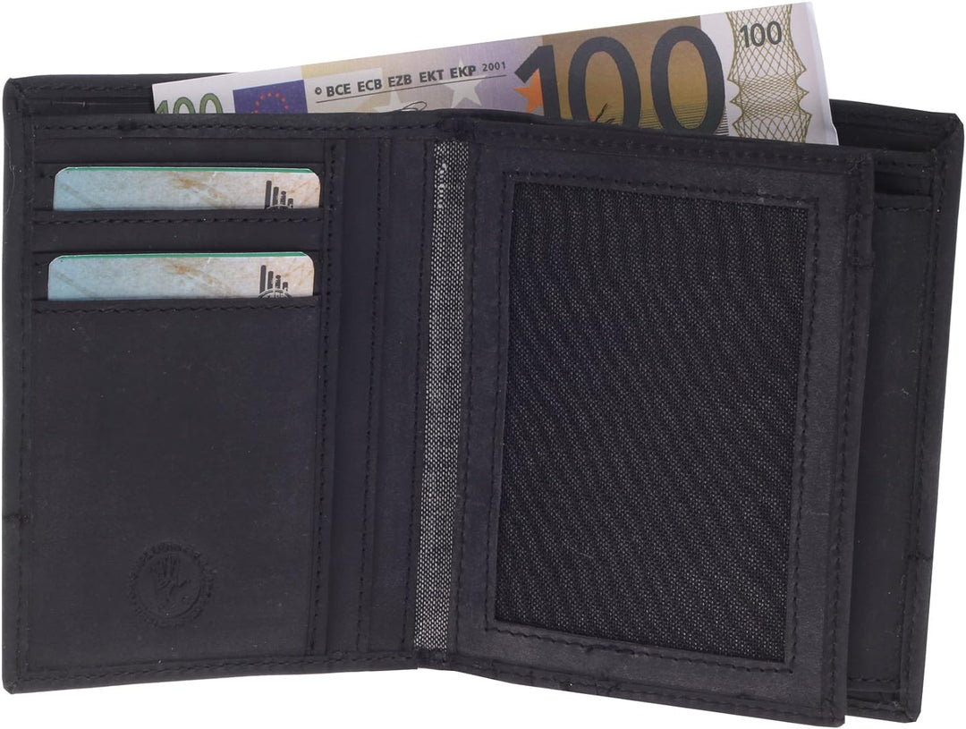 Greenburry Vintage Revival Herren Geldbörse Schwarz 10x12,5x2cm Lederbörse Geldbeutel