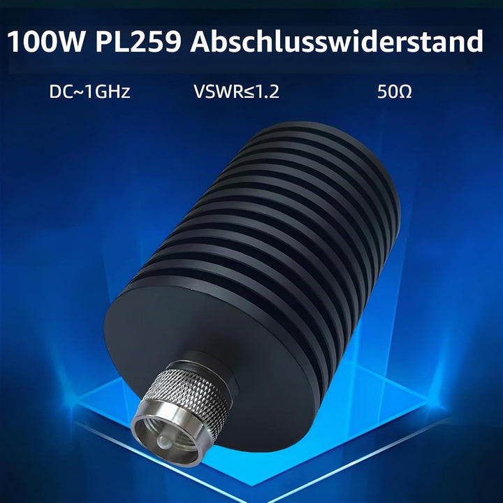 BECEN 100W UHF Dummy Load, 100 Watt PL259 Connector 50 Ohm DC-1 GHZ (100 Watt, PL259 Terminator 100
