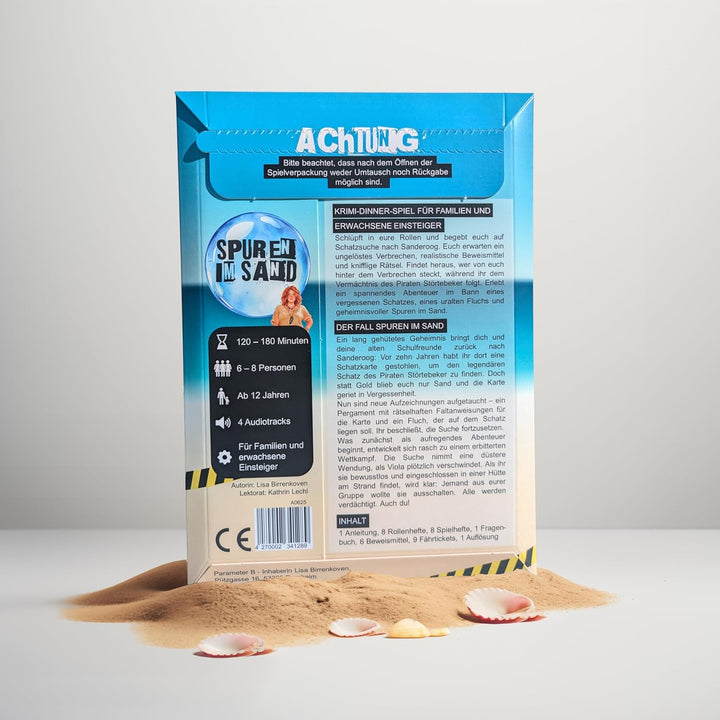 Parameter B - Spuren im Sand - Krimidinner für 6-8 Personen – ab 12 Jahren - Krimidinner für Zuhause