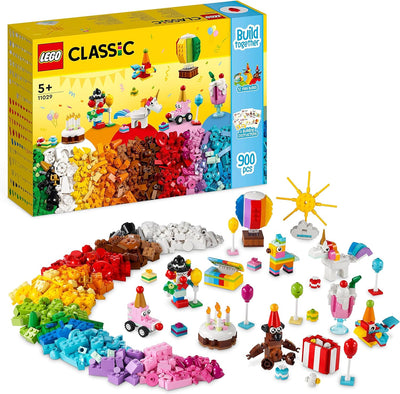LEGO 11029 Classic Party Kreativ-Bauset Bausteine-Box, Familienspiele zum gemeinsamen Spielen, enthä