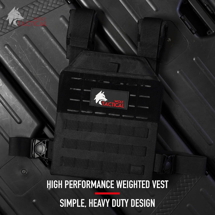 WOLF TACTICAL Einfache Gewichtsweste Schwarz, Schwarz