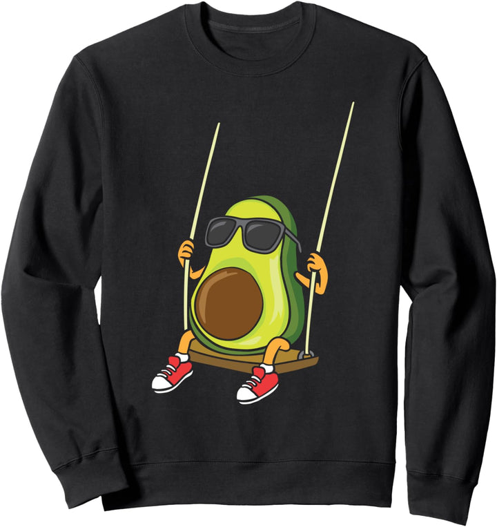 Coole Avocado auf einer Schaukel - Funny Sweatshirt