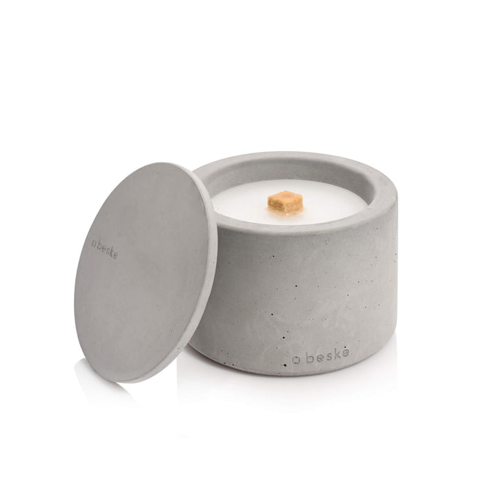 Betonfeuer® - DAS ORIGINAL | Modell 'Solo' | ⌀14 cm mit Dauerdocht | Premium Kerzenfresser Made in G