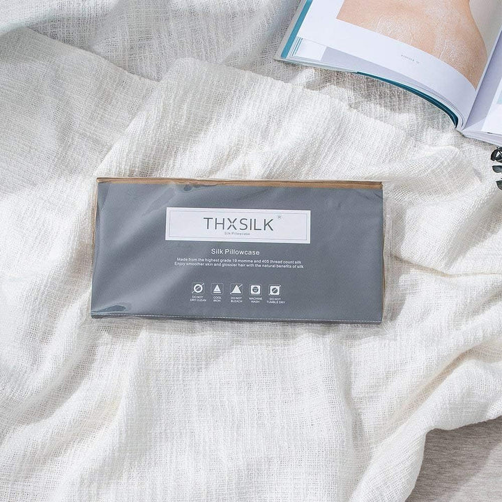 THXSILK 25 Momme Seide Kissenbezug für Haar und Haut - Maulbeerseide Kissenbezug - Hypoallergen mit