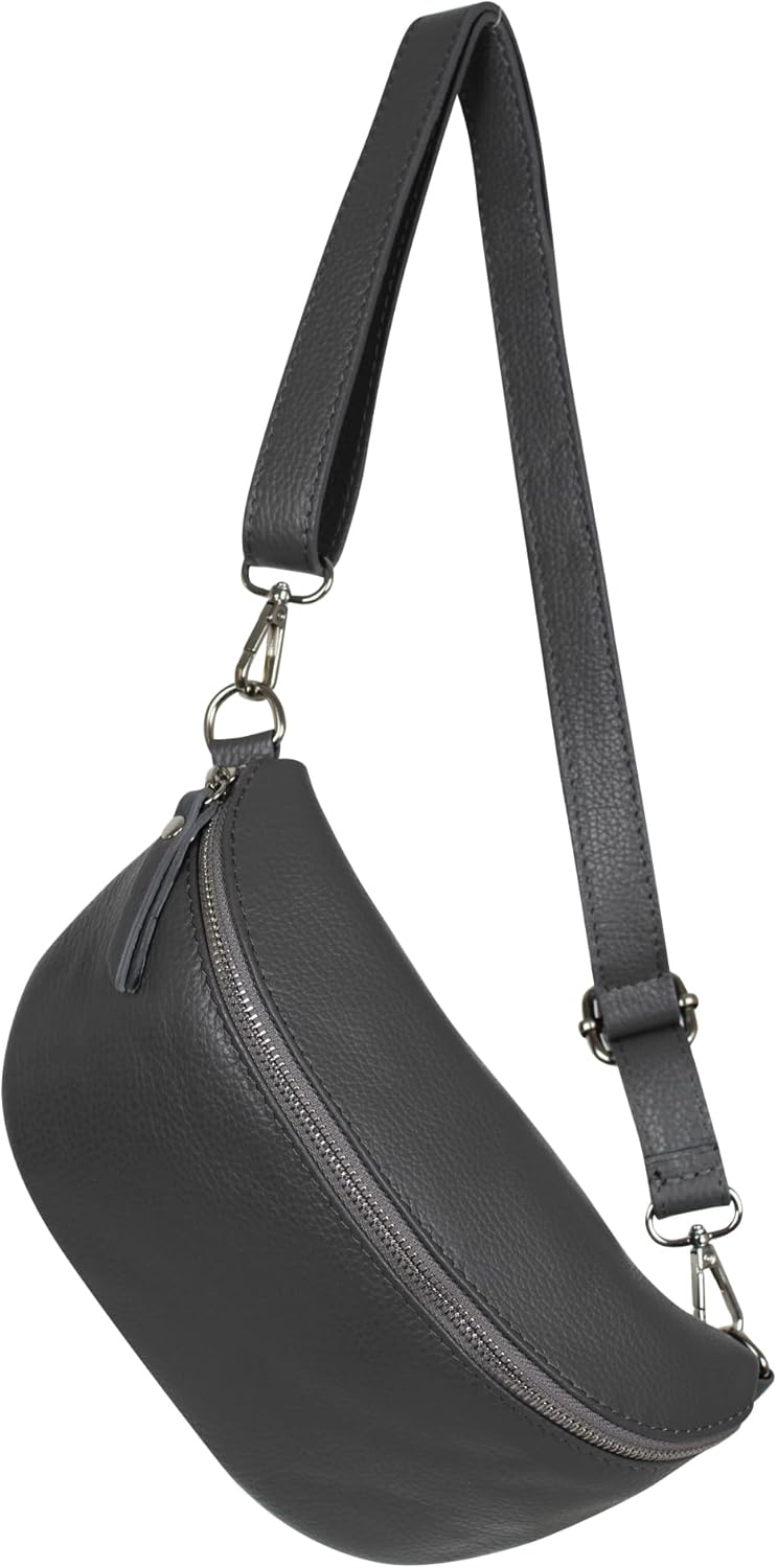 AmbraModa GLX1 - Damen Herren Unisex kleine Hüfttasche Gürteltasche Bauchtasche Umhängetasche aus Ec