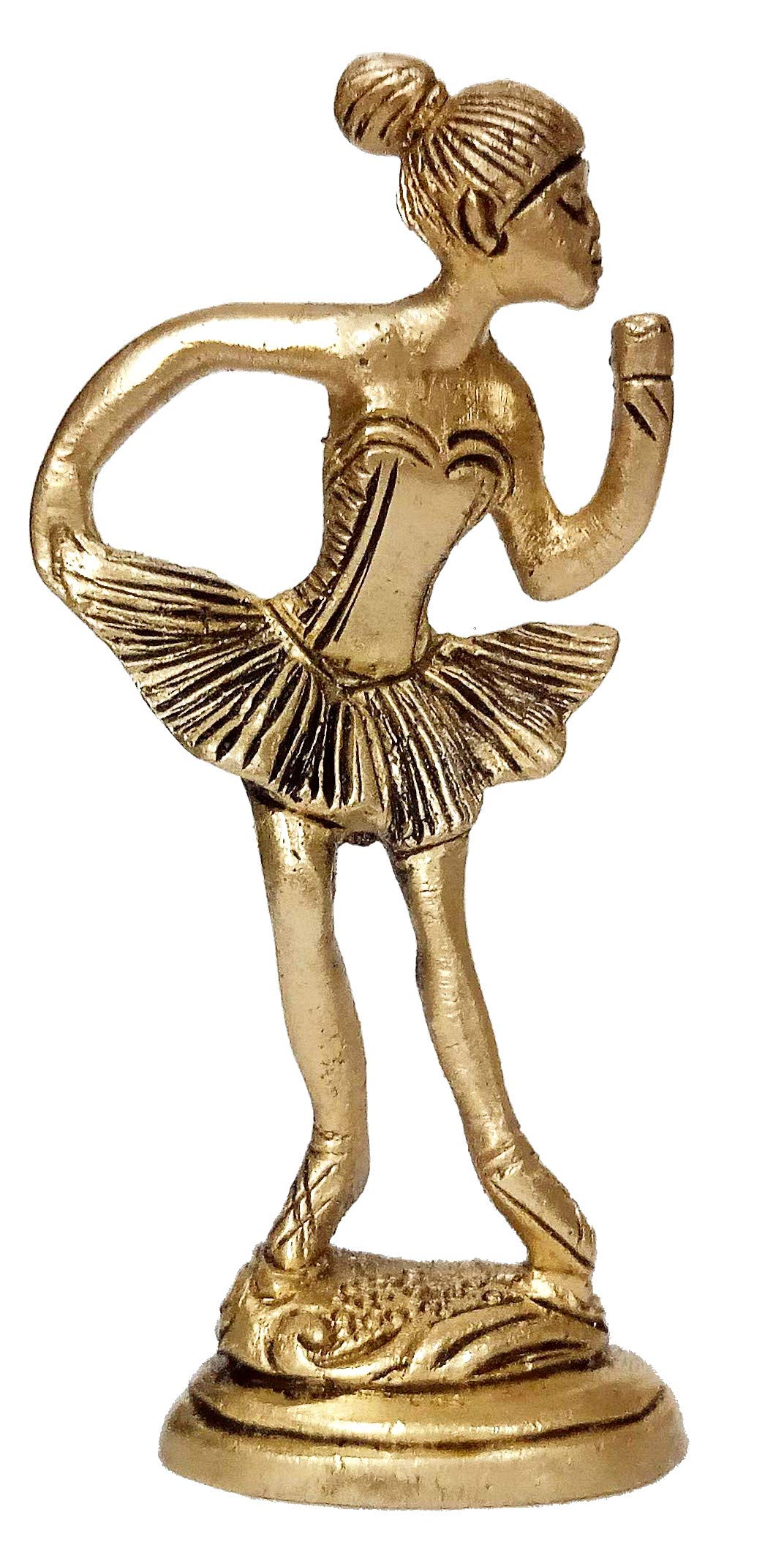 Purpledip Messing-Statue Ballett Tanzendes Mädchen Ballerina in Tanzposition (1226A)