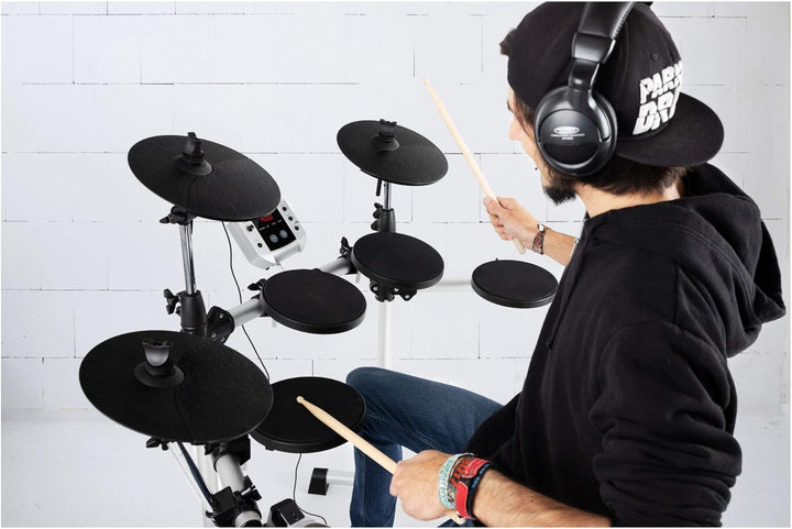 XDrum DD-400 E-Drum Set (Komplettes Schlagzeug, 4 Drum Pads, 3 Cymbal Pads, Sound Modul mit 180 Soun