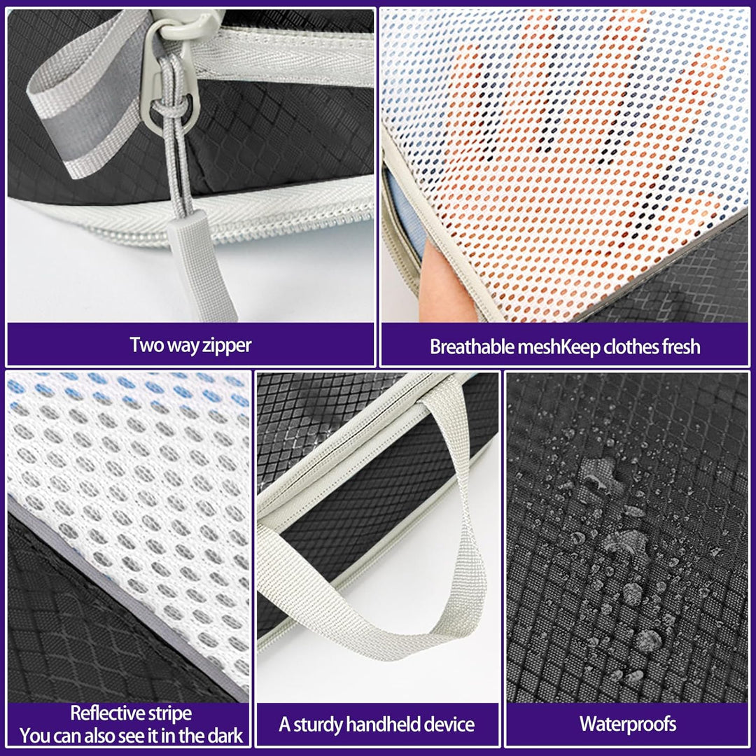 SWIHELP Kompressions-Packwürfel-6Set, Reise-Organizer, Taschen, erweiterbar, unverzichtbar für Koffe