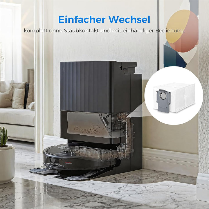 14 Stück Staubbeutel für Roborock S8 MaxV Ultra/Qrevo/Qrevo Pro/Saros 10R/Saros 10/QV35A/Qrevo S/Qre