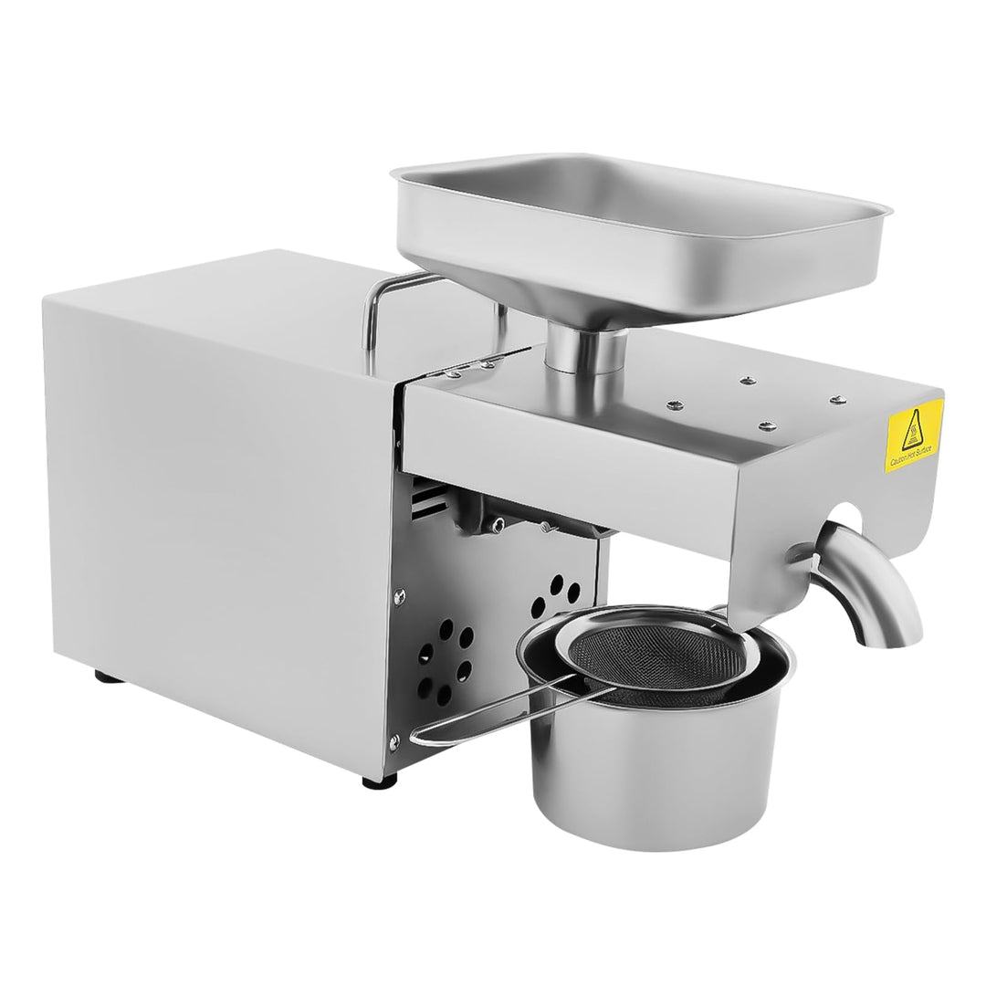 Ölpresse, 610W 220V Automatische Ölpresse Elektrische Edelstahl Ölmühle 40-240℃ Einstellbare Walnuss