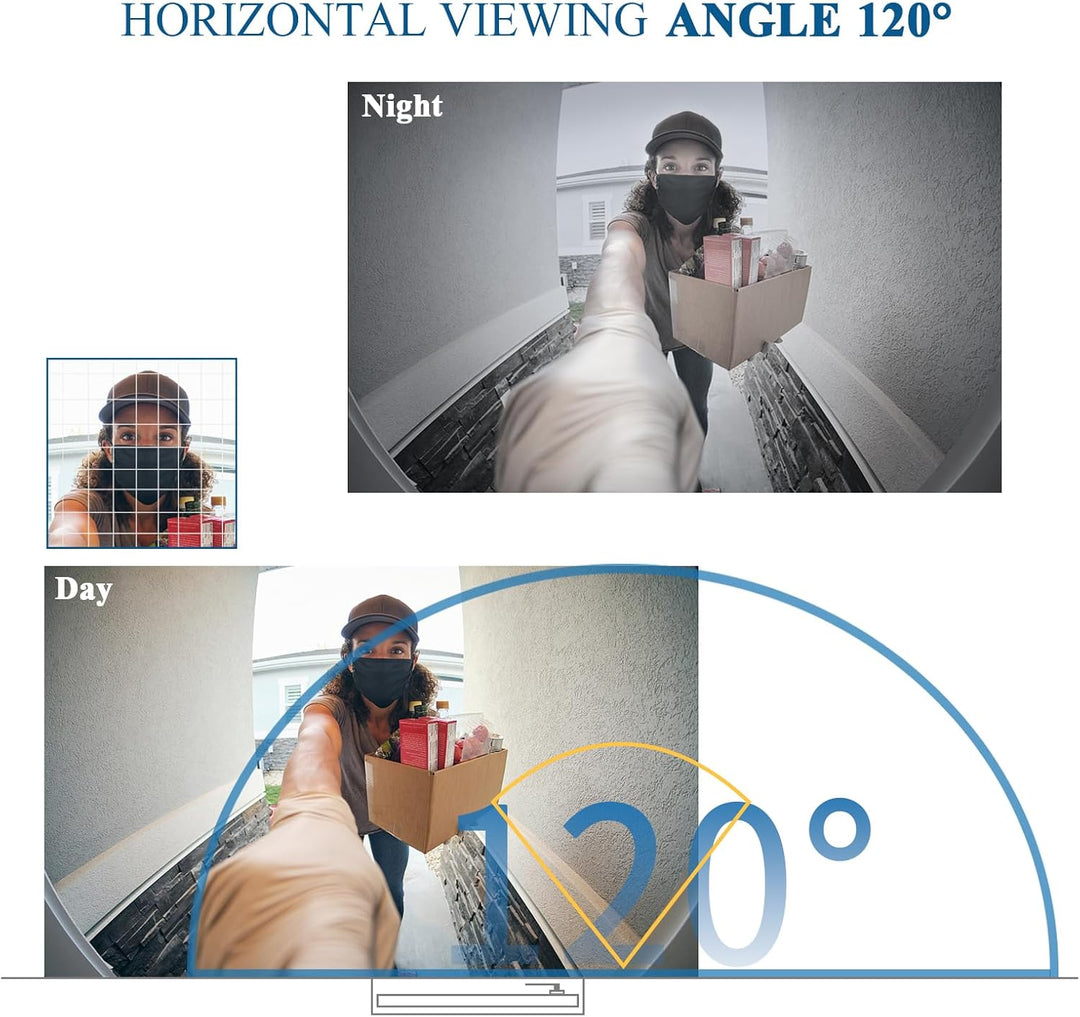 WOLILIWO Video Türklingel mit Kamera,2-familienhaus Video Doorbell Intercom with 7-Inch Monitor,Spre