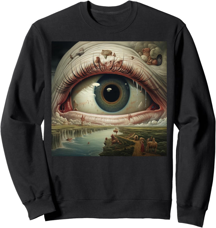Weirdcore Augapfel Ästhetische Dreamcore AI Generated Art Style Sweatshirt