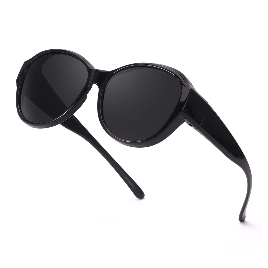 LVIOE Polarisiert Überzieh-Sonnenbrille Damen Herren Fit Over Sonnenbrille zum Aufstecken UV400 Schu