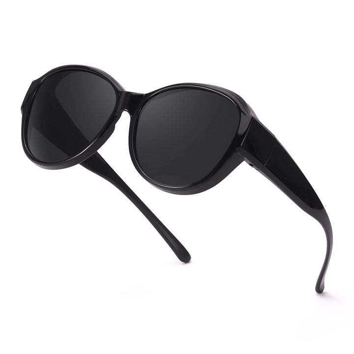 LVIOE Polarisiert Überzieh-Sonnenbrille Damen Herren Fit Over Sonnenbrille zum Aufstecken UV400 Schu