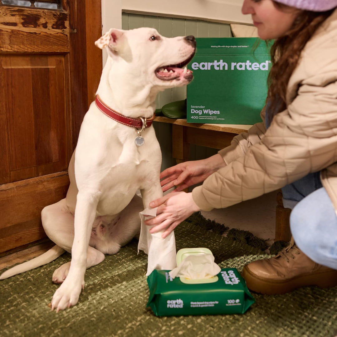 Earth Rated Feuchttücher für Hunde, Dicke Pflegetücher auf pflanzlicher Basis zur einfachen Anwendun