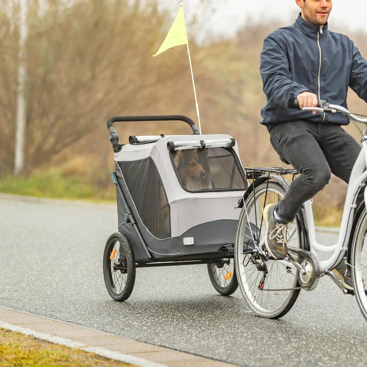TRIXIE 12794 Fahrrad-Anhänger, Schnell-Falt-Funktion, S