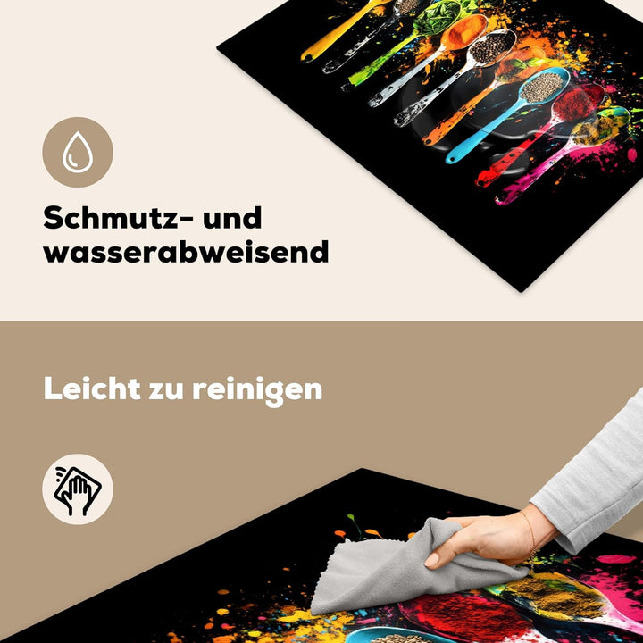Herdabdeckplatte 70x52 cm Einteilig Herdabdeckung Abdeckplatte für Ceranfeld Abdeckung Induktionskoc