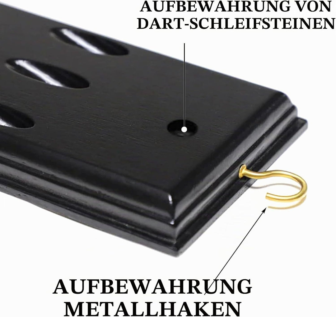 2 Stücke Darthalter aus Holz für 15 Pfeile, Wandbehang Ständer für Steeldarts und Softdarts, Aufbewa