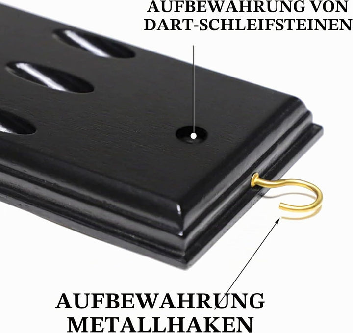 2 Stücke Darthalter aus Holz für 15 Pfeile, Wandbehang Ständer für Steeldarts und Softdarts, Aufbewa