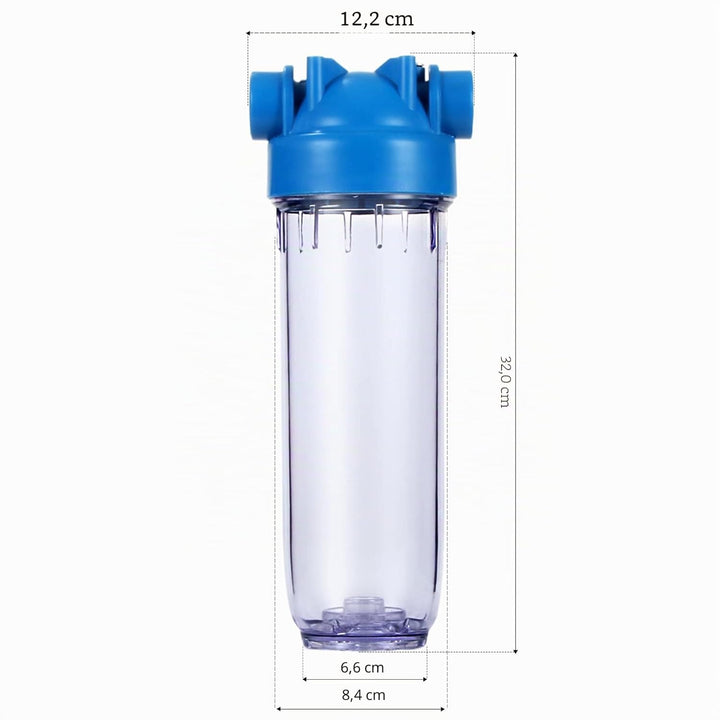 Geekpure 10-Zoll Ganzhaus Filtergehäuse - 3/4" BSP Messinganschluss - passend für 2,5" x 10" Filter