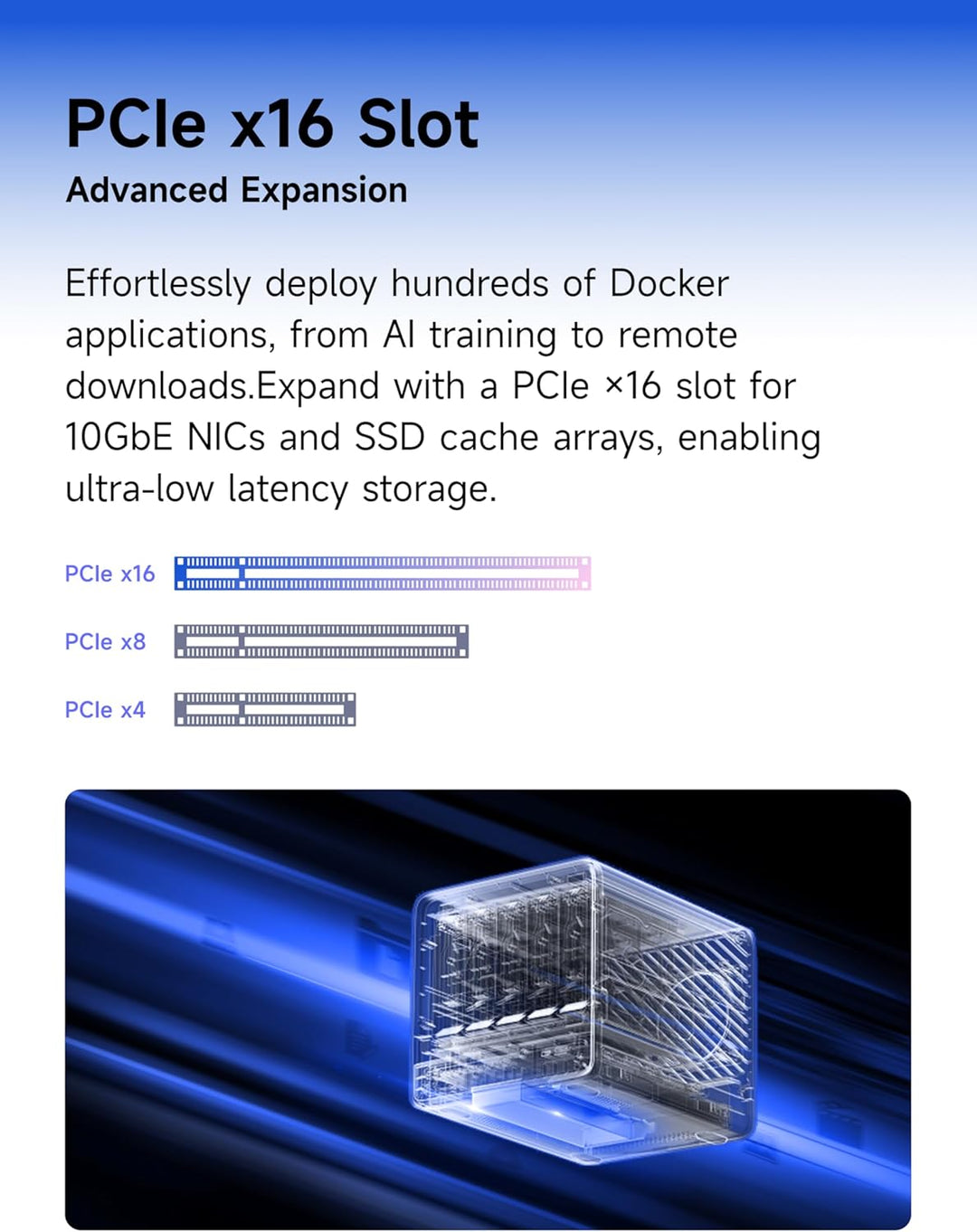 MINISFORUM N5 5-Bay Desktop NAS, Diskstation AMD Ryzen 7 255, DDR5 RAM,1 * 10GbE, 1 * 5GbE,1*M.2 NVM
