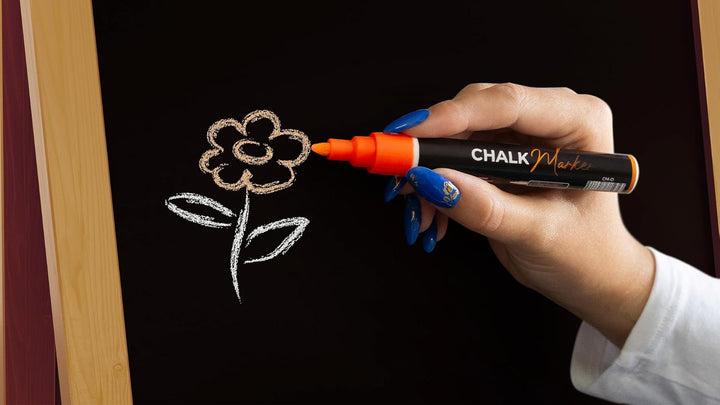 ALLboards Kundenstopper mit Gold, lackiertem Holzrahmen 100x60cm, Werbetafel, Gehwegaufsteller, Aufs