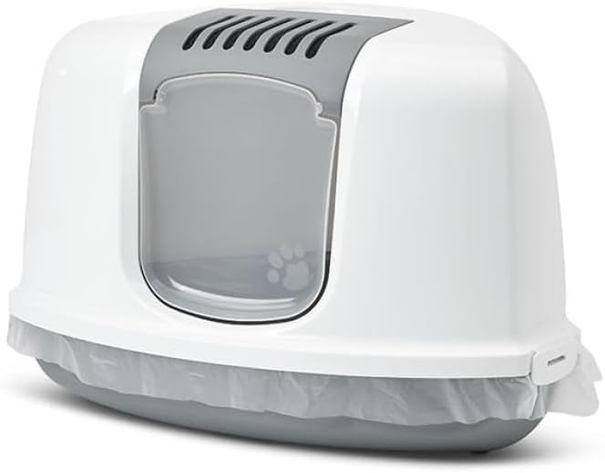 Katzentoilette "NESTOR CORNER" grau / weiss 58,5 x 45,5 x 40 cm Grau 1 Stück (1er Pack), Grau 1 Stüc