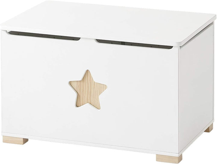 Vertbaudet Kinderzimmer Spielzeugtruhe „Sirius“ weiss/Natur ONE Size One Size Weiss/Natur, One Size