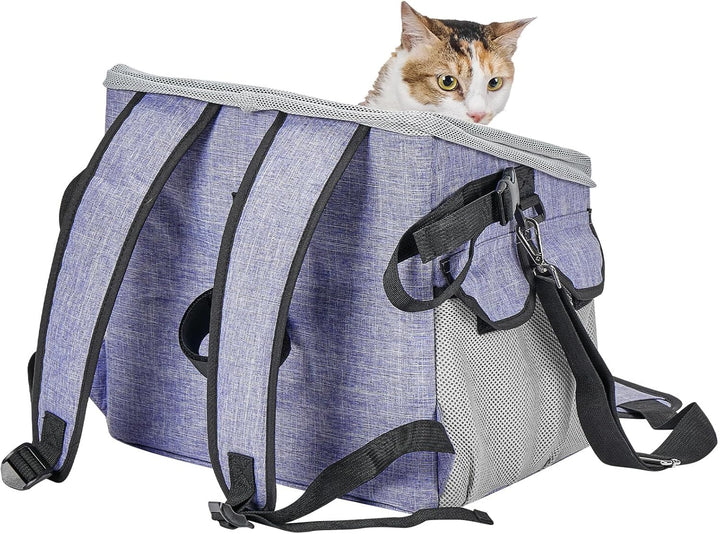 JOYTUTUS 3-in-1 Haustiertransportkorb, Hunde Katzen Autositz, Haustier-Rucksack mit it zusätzlichen