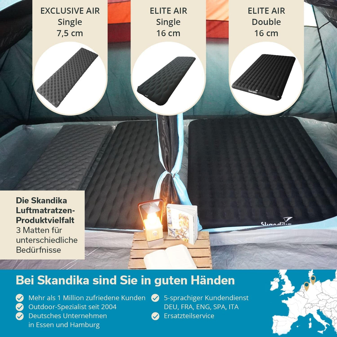 Skandika Isomatte Elite/Exclusive Air Single/Double | aufblasbare Matratze, kleines Packmass, leistu
