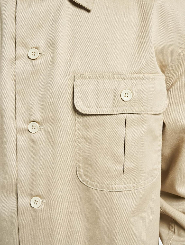 Brandit Vintage Shirt Long Sleeve,mehrere Farbvarianten, Grössen S bis 7XL S Beige, S Beige