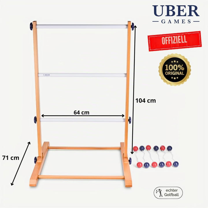 Ubergames Original 2021 Golf-Leiter-Set - Offizielles Golfleiterspiel - mit Golfbolas (Rot und Blau)