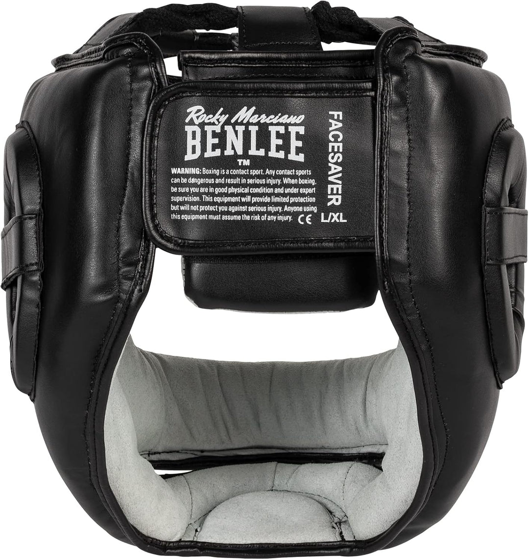 BENLEE Kopfschutz aus Kunstleder FACESAVER Schwarz S/M, Schwarz S/M