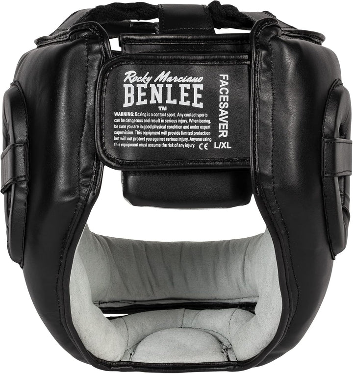 BENLEE Kopfschutz aus Kunstleder FACESAVER Schwarz S/M, Schwarz S/M