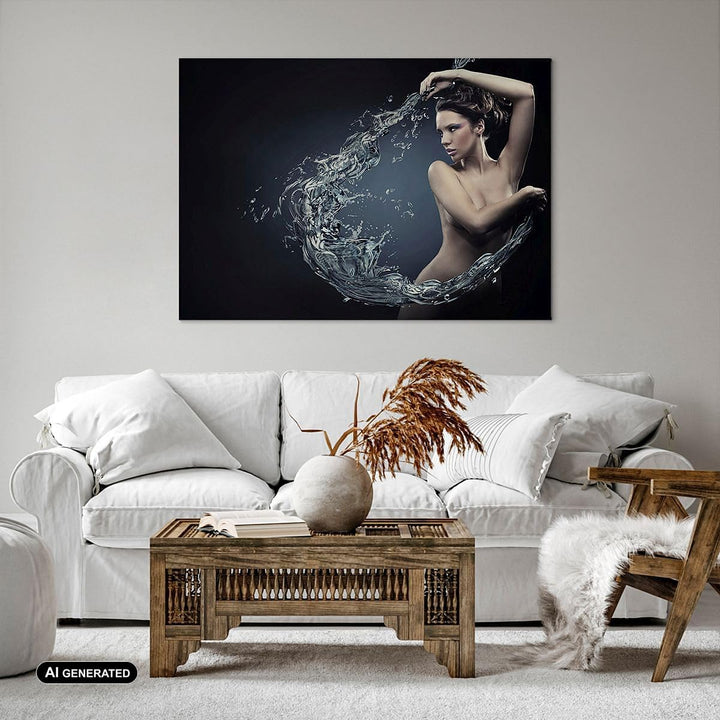 Bilder auf Leinwand Weiblich modell posieren schön Leinwandbild 70x50cm Wandbilder Dekoration Wohnzi