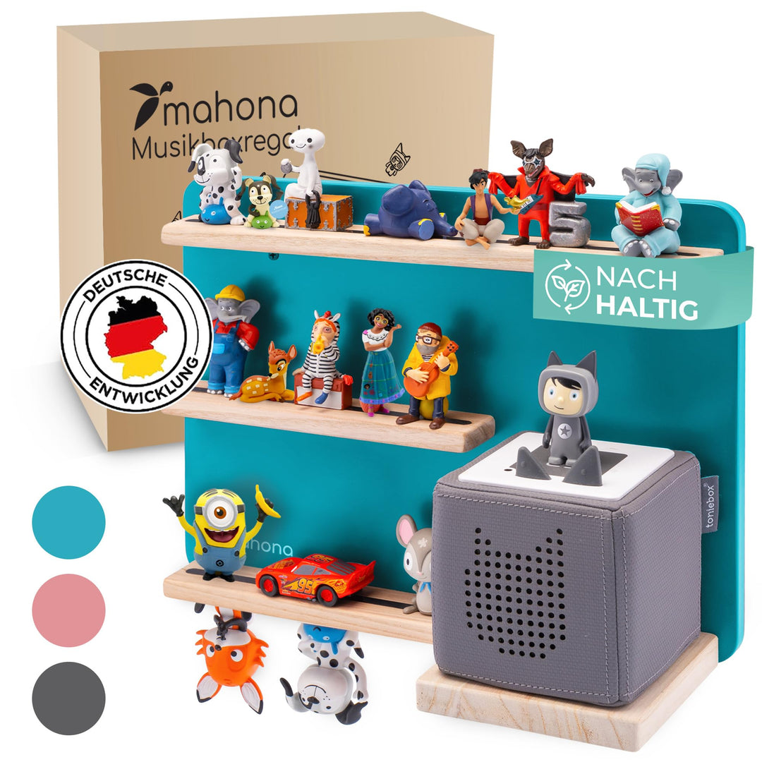mahona Tonie Regal - kompatibel mit Toniebox & Tonie Figuren Aufbewahrung - Platz für bis zu 27 Figu