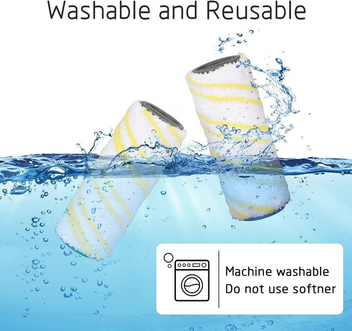 Yolando 4 Stück Bürstenrolle für Kärcher FC3 FC5 FC7 Cordless Bodenreiniger Teile Zubehör Nass-&Troc