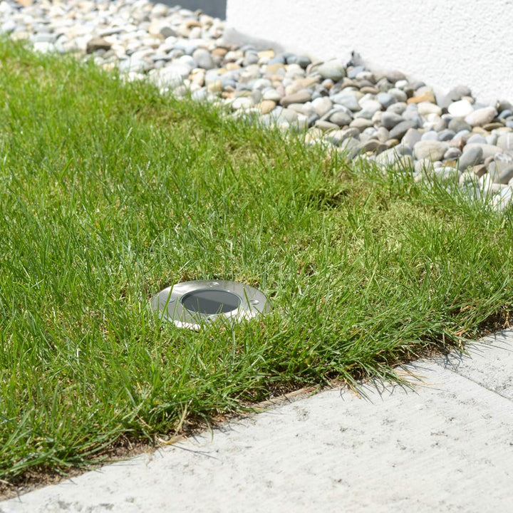 SSC-LUXon BORU LED Bodeneinbaustrahler rund IP67 für Aussen - inkl. LED GU10 warmweiss 2W - Gartenbe