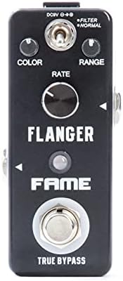 Fame LEF-312 Flanger, Kompaktes Modulations Effektgerät für Gitarren, True Bypass, Regler für Color