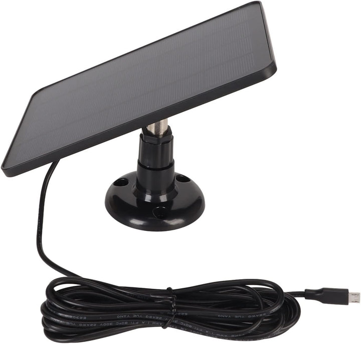 Solarpanel für Überwachungskamera, 5 V, 4 W, Micro-USB- und USB-C-Anschluss, Solarpanel für Kabellos